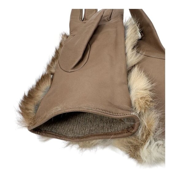 Leather Gloves Fur & Cashmere NWT - Picture 5 of 6
